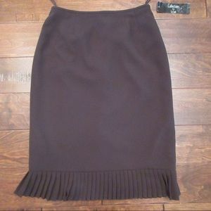 Collections for Le Suit Brown Pleated Hem Skirt